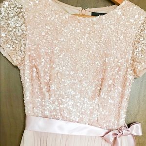 Adrianna Papell sparkle Bridesmaids gown